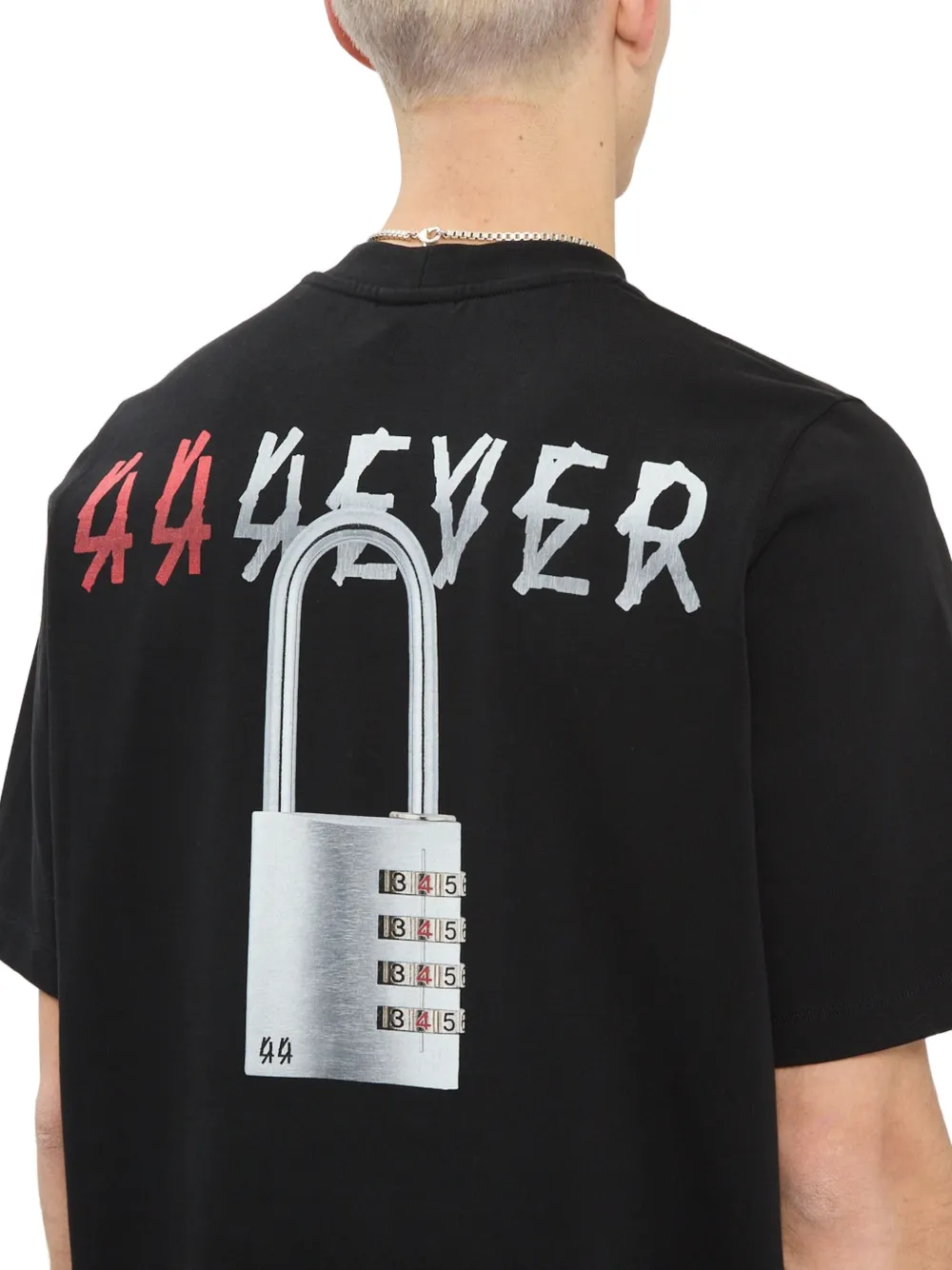 44 LABEL GROUP Forever 44 T-shirt met grafische print Zwart
