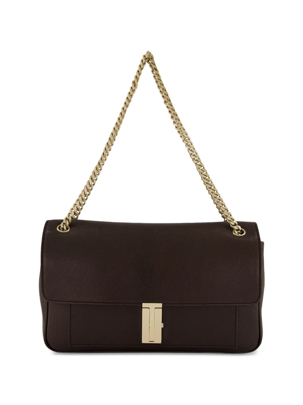 TOM FORD Mia grained-leather shoulder bag - Marrone