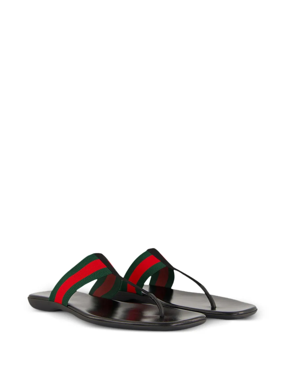 Gucci Web-stripe sandals Groen