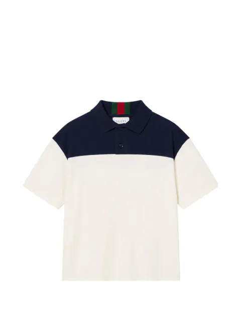 Gucci Kids polo à bande Web en empiècements