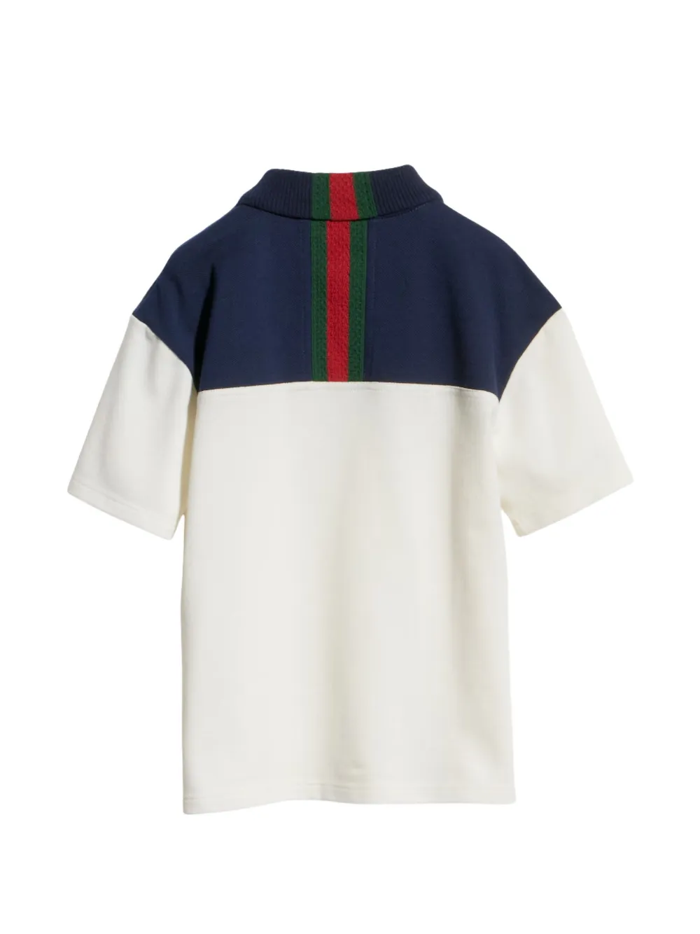 Gucci Kids Poloshirt met Web-streep en vlakken Beige