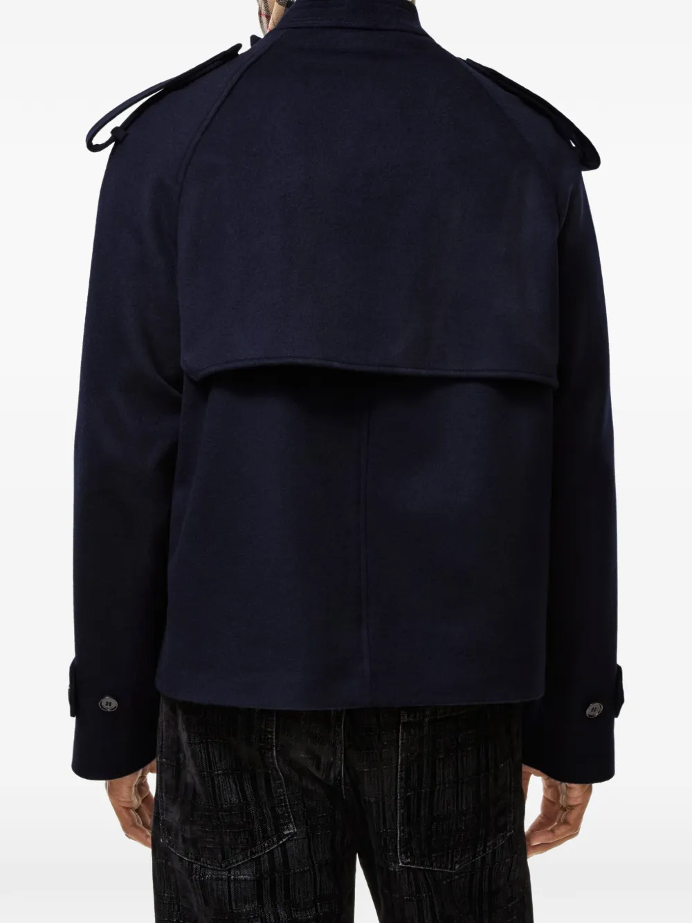 Burberry Kasjmier Leadenham trenchcoat Blauw