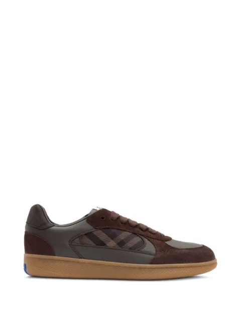 Burberry leather, suede and Check Terrace sneakers​