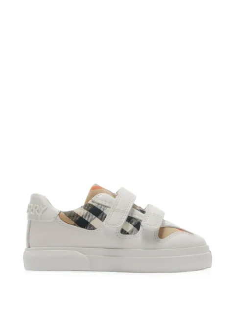 Burberry Kids check touch-strap strap sneakers
