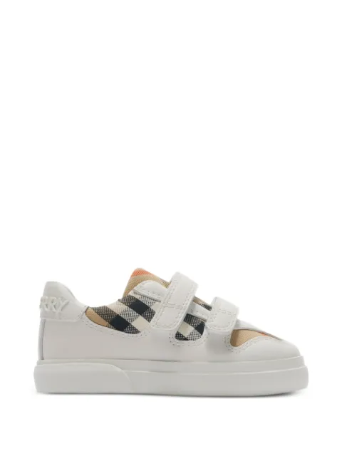 Burberry Kids check touch-strap strap sneakers