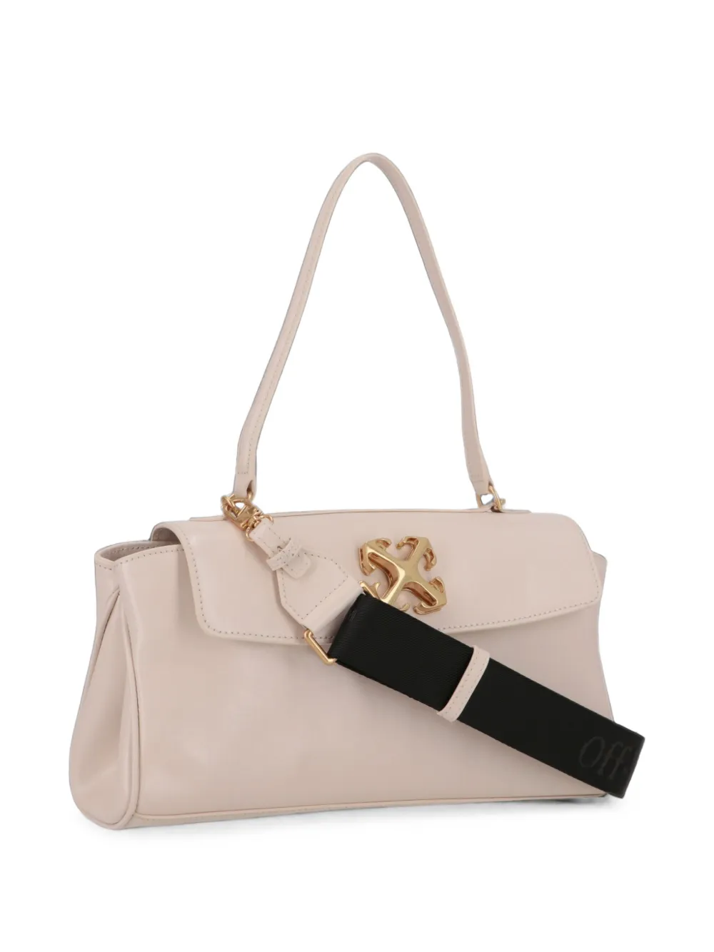 Off-White Arrows schoudertas met plakkaat Beige