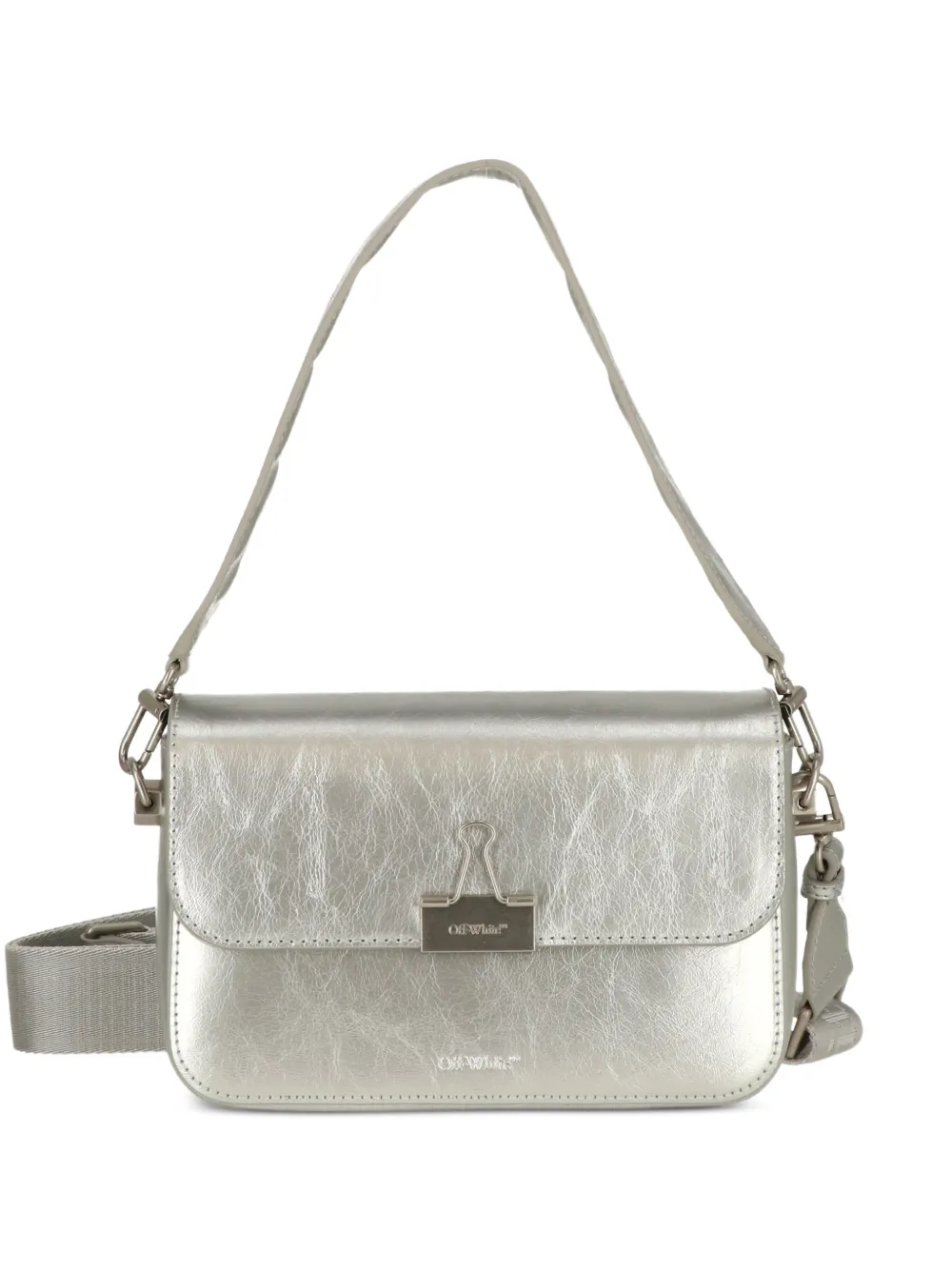 Off-White Binder shoulder bag - Argento