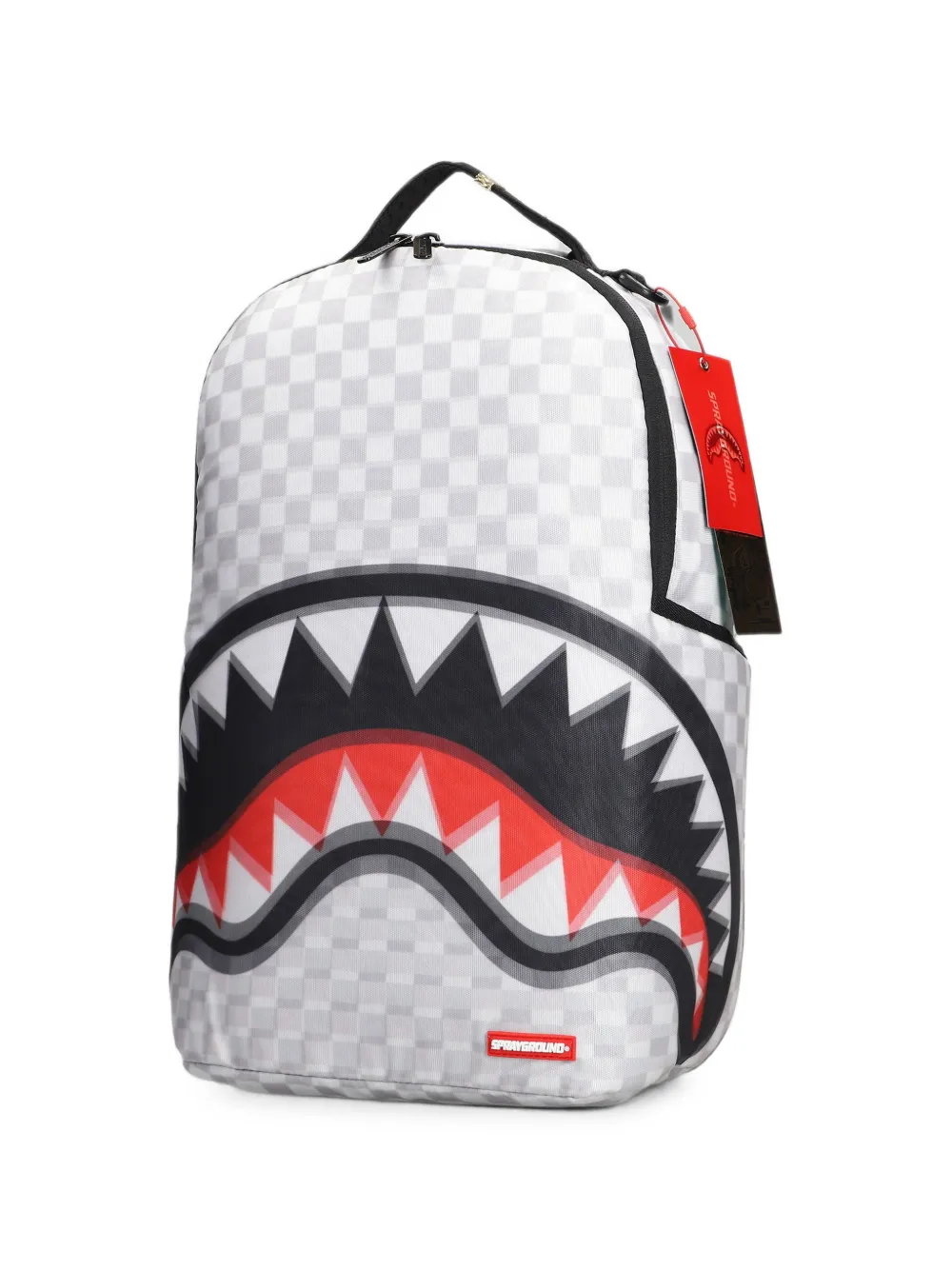 Sprayground Sharks In Paris geruite rugzak Wit