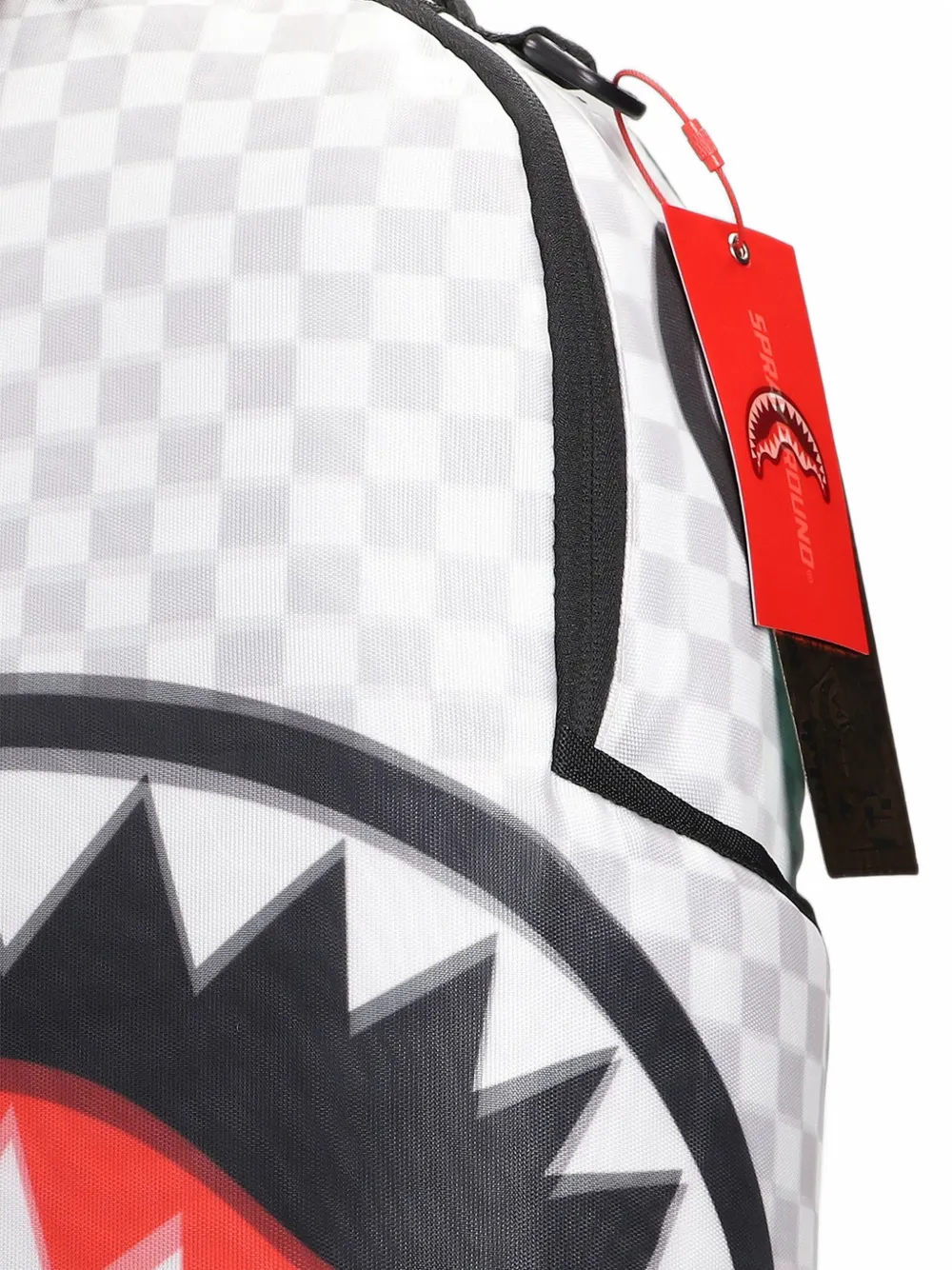 Sprayground Sharks In Paris geruite rugzak Wit