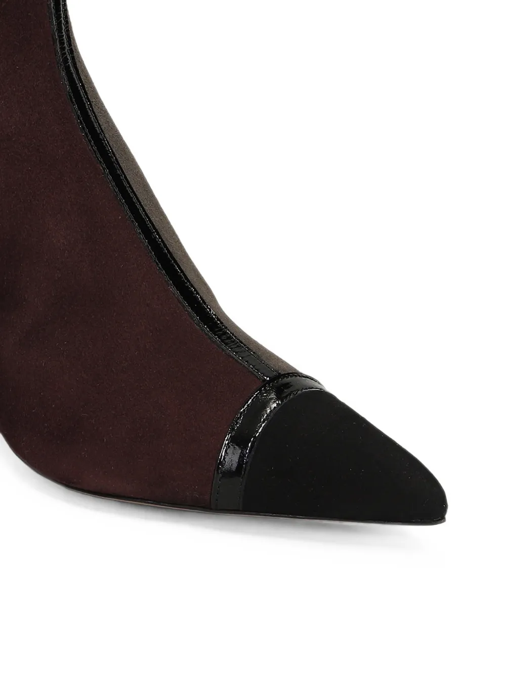 Roberto Festa Serelit patent-trim suede ankle boots Paars