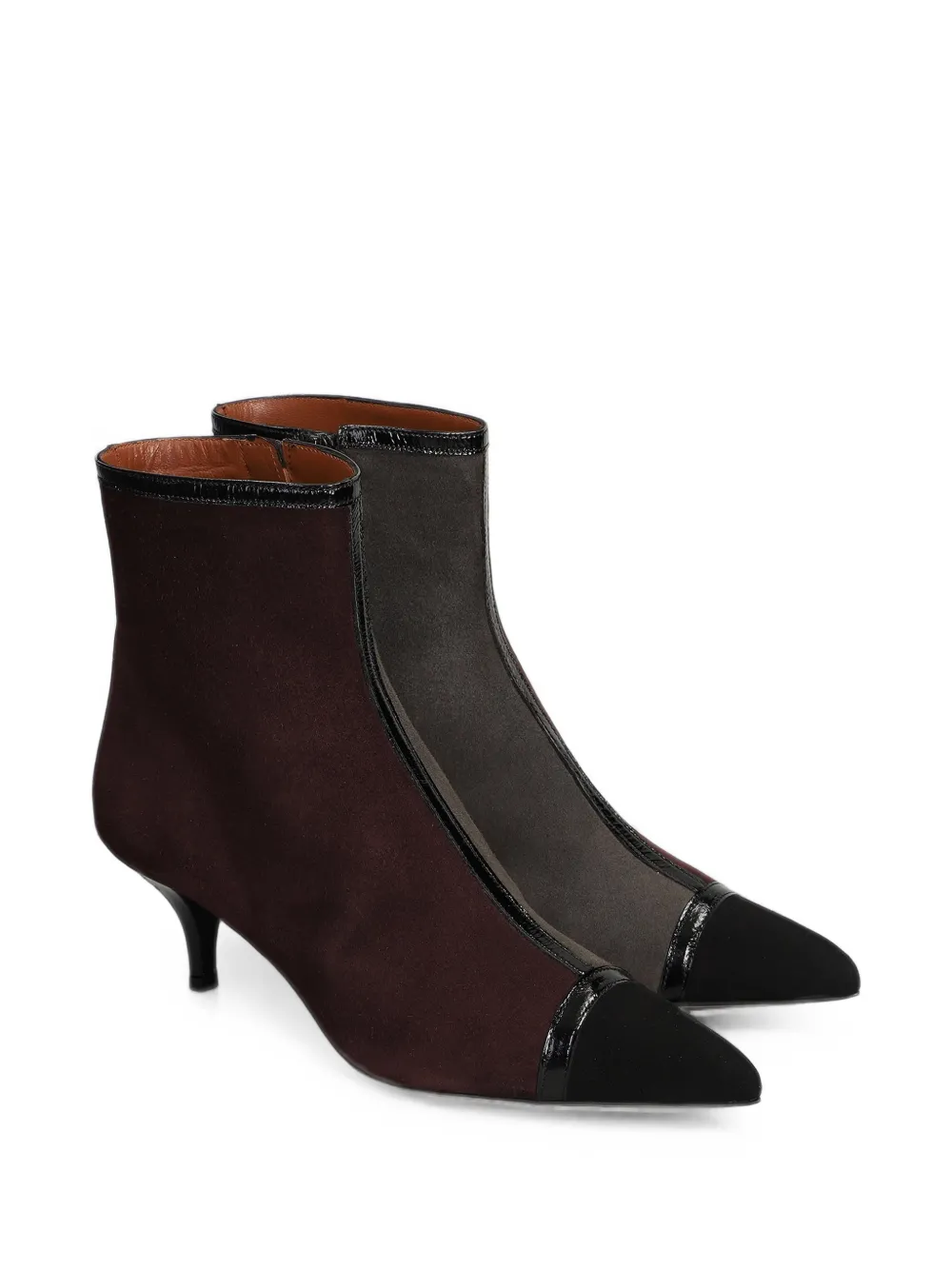 Roberto Festa Serelit patent-trim suede ankle boots Paars