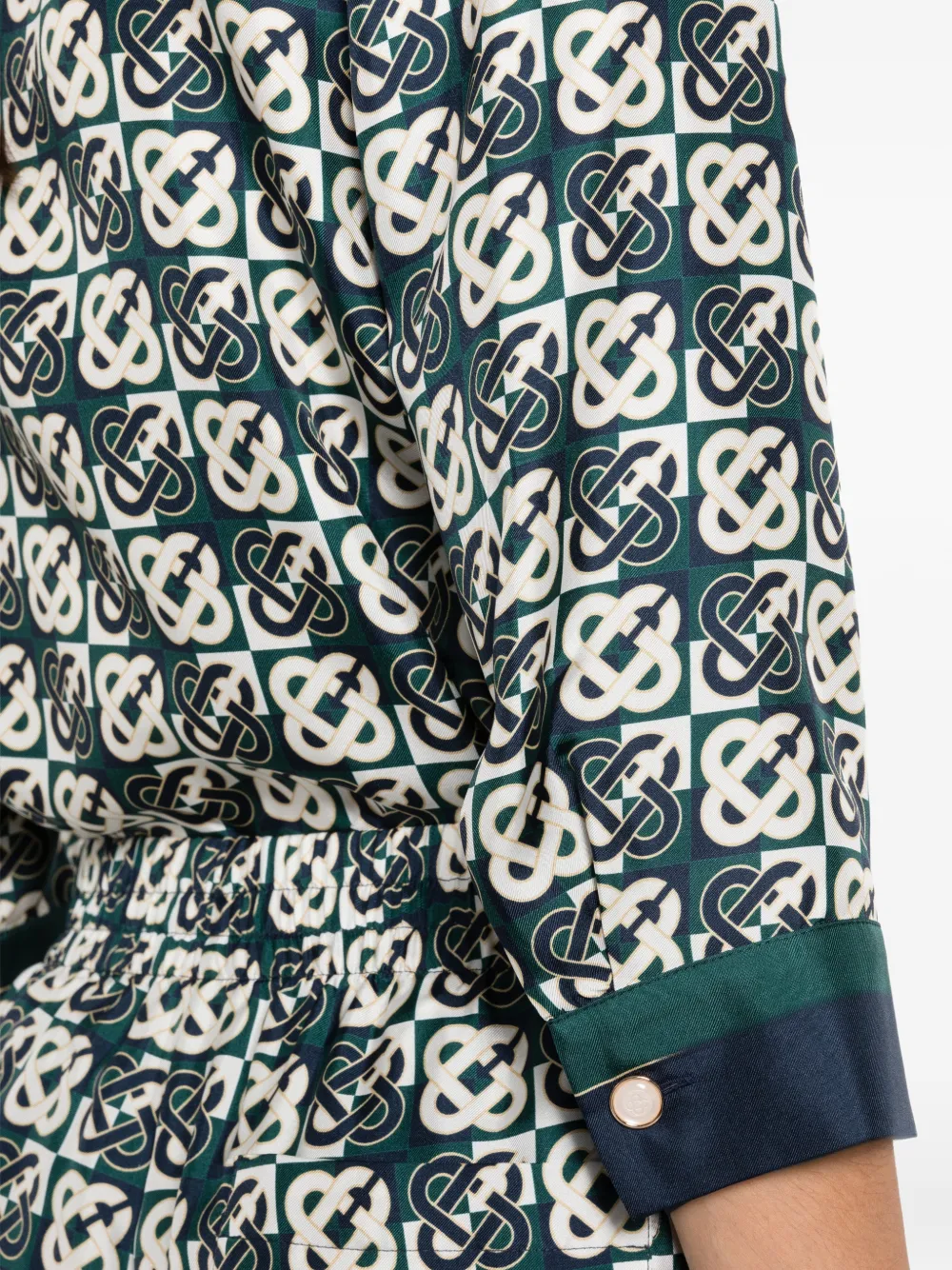 Casablanca Pyjama met monogram-print Groen