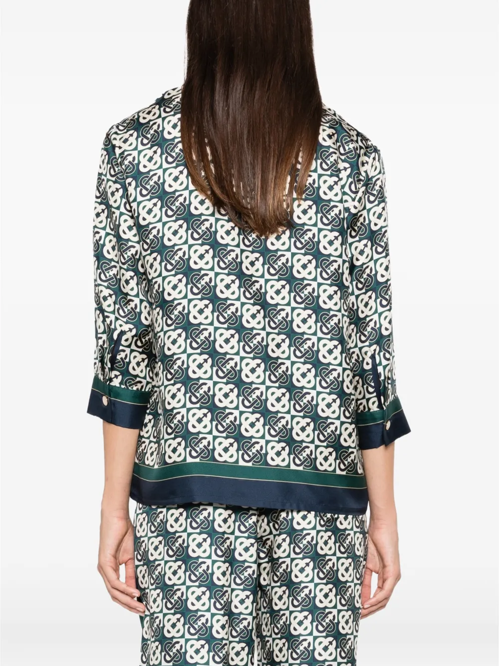 Casablanca Pyjama met monogram-print Groen