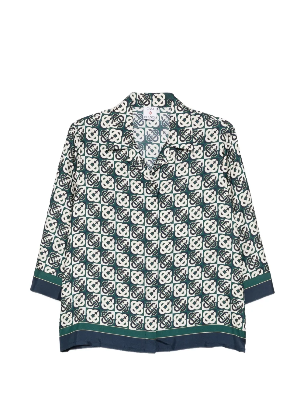 Casablanca Pyjama mit Monogramm-Print - Grün
