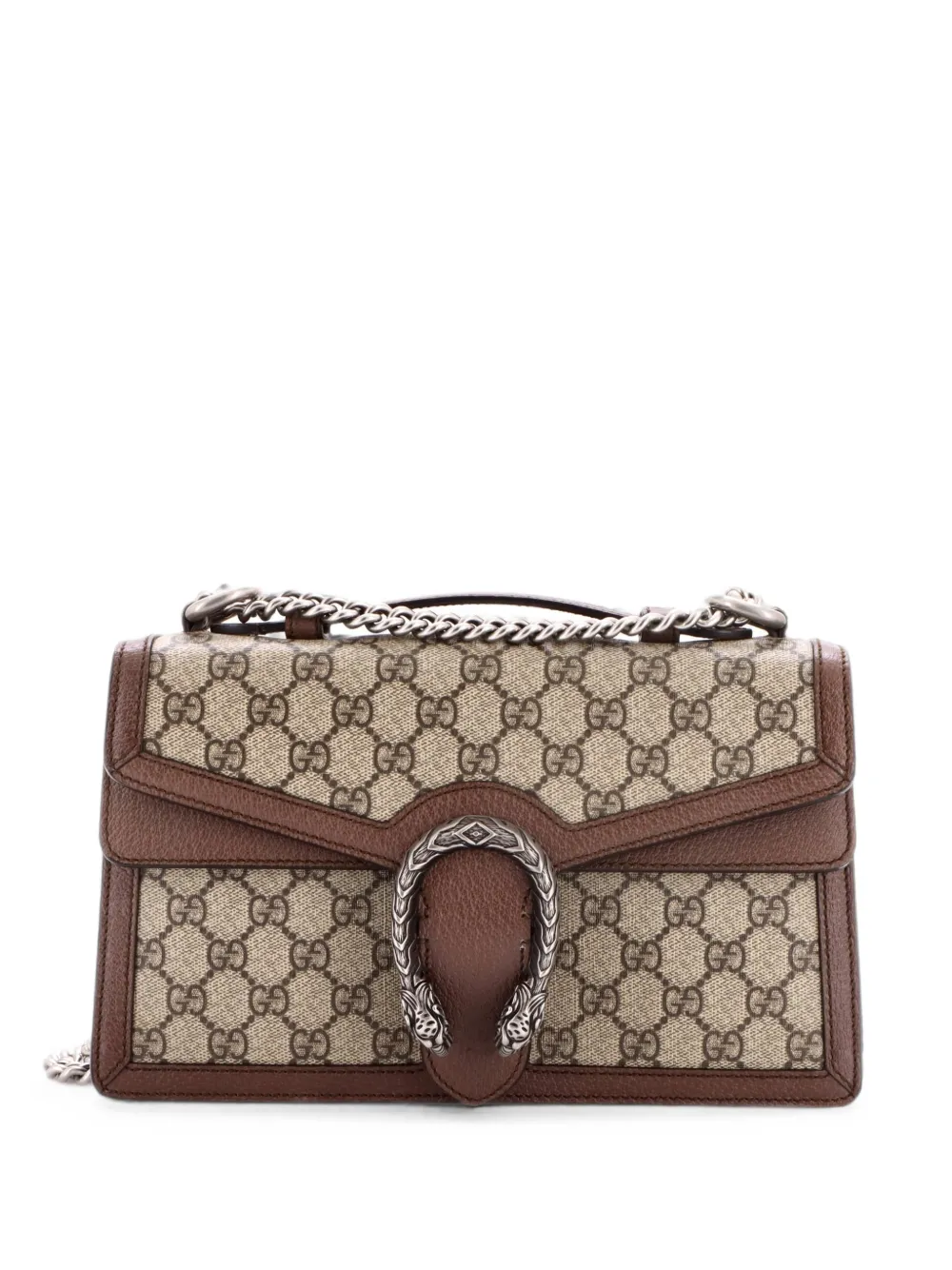 Gucci Pre-Owned Borsa a tracolla Dionysus piccola in tela cerata GG con manico e catena - Marrone
