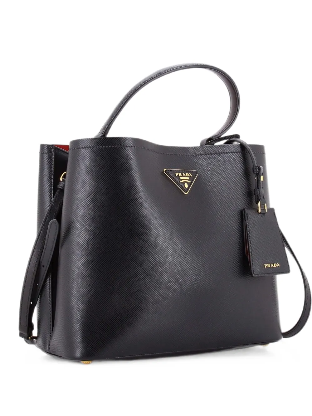Prada Pre-Owned Panier Saffiano Leather Large bucket bag - Nero
