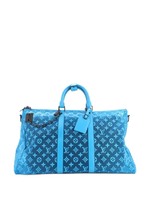 Louis Vuitton Pre-Owned bolso de viaje Keepall Bandouliere 50 de malla translúcida con monograma