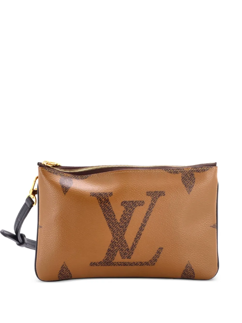 Louis Vuitton Pre-Owned Clutch Reverse Monogram Giant con doppia zip - Marrone