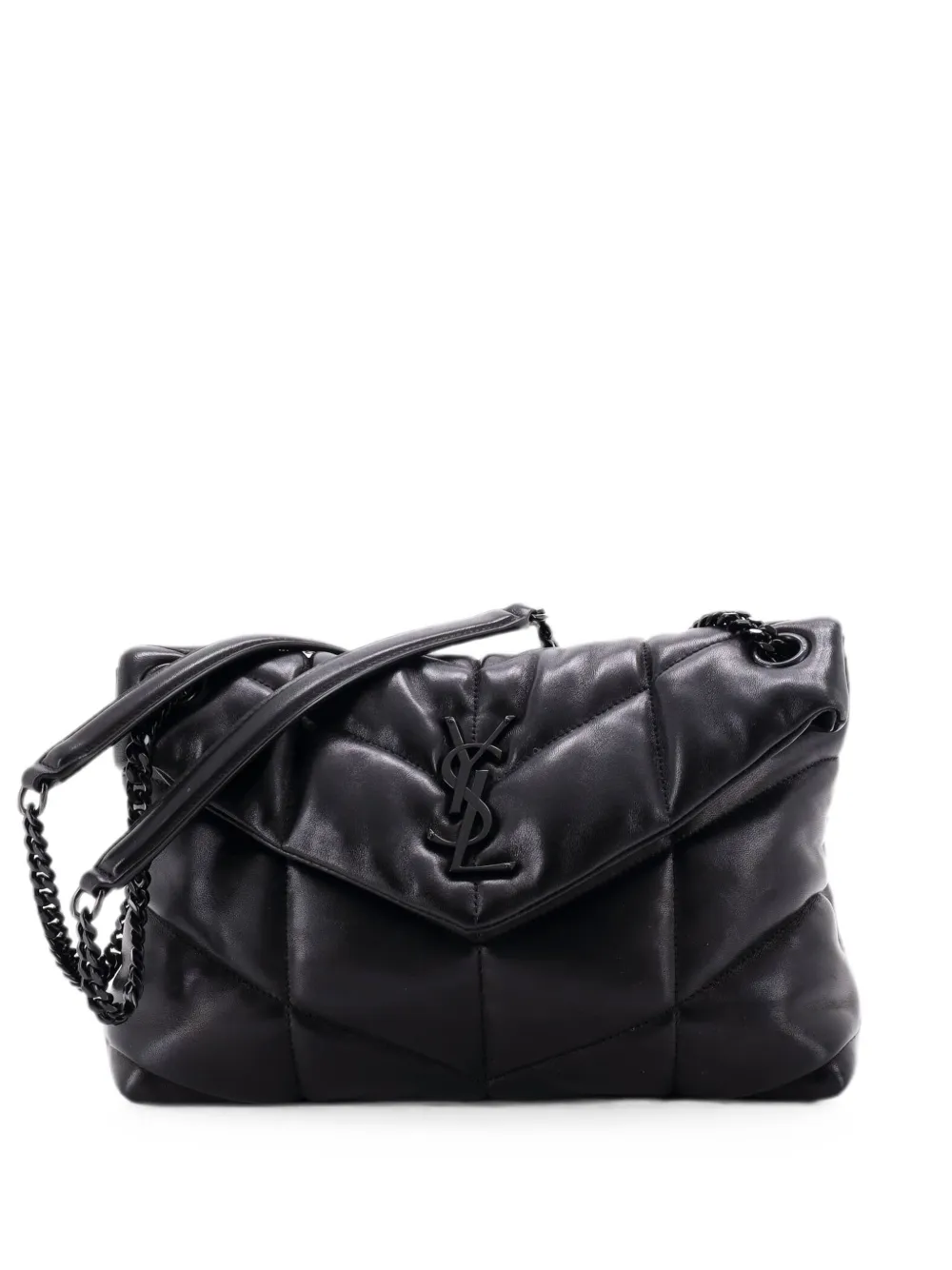 Saint Laurent Pre-Owned Loulou Puffer Shoulder Bag Quilted Leather Small crossbody bag - Schwarz