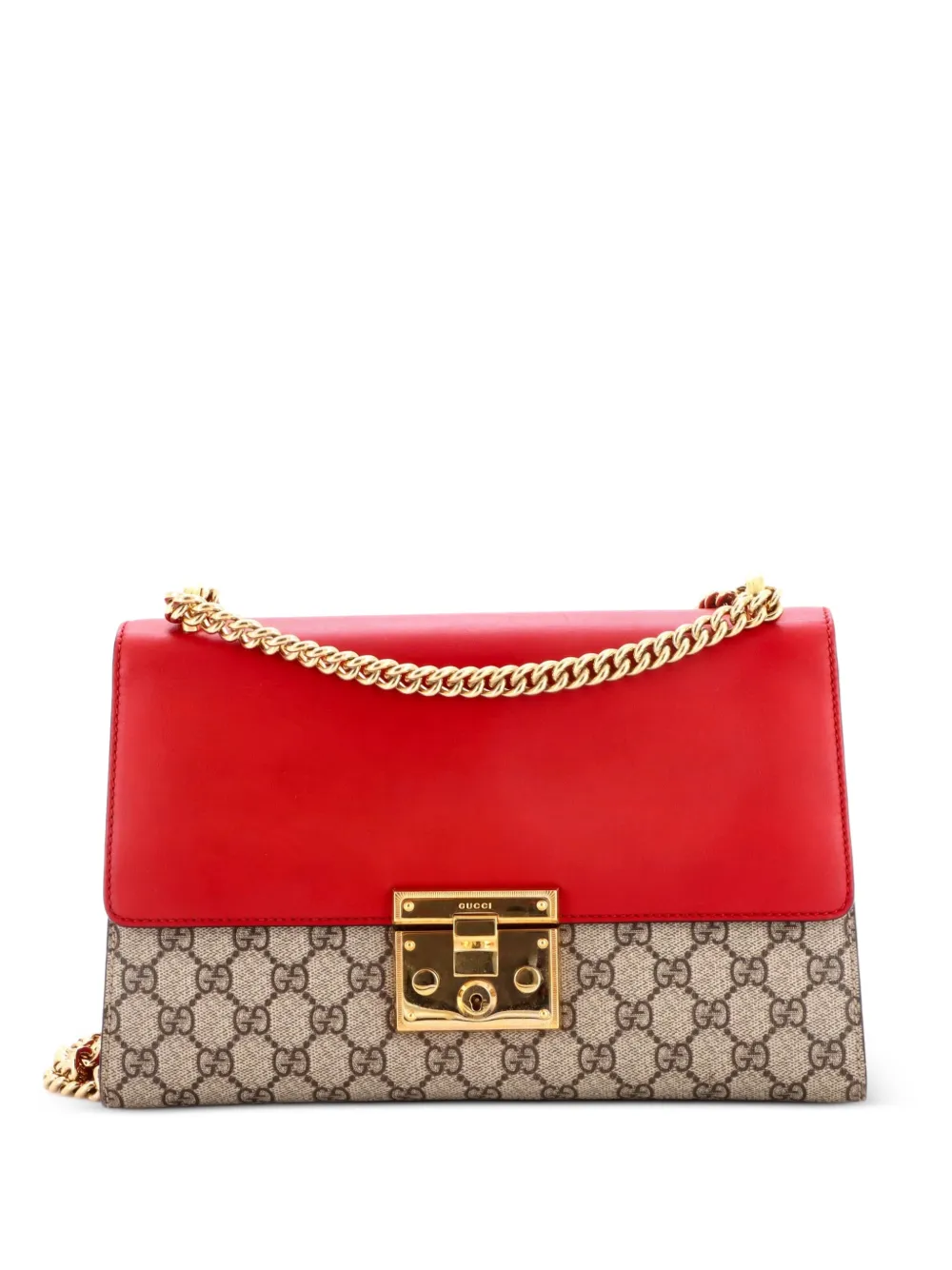 Gucci Pre-Owned Borsa a spalla Padlock media in tela cerata GG e pelle - Multicolore