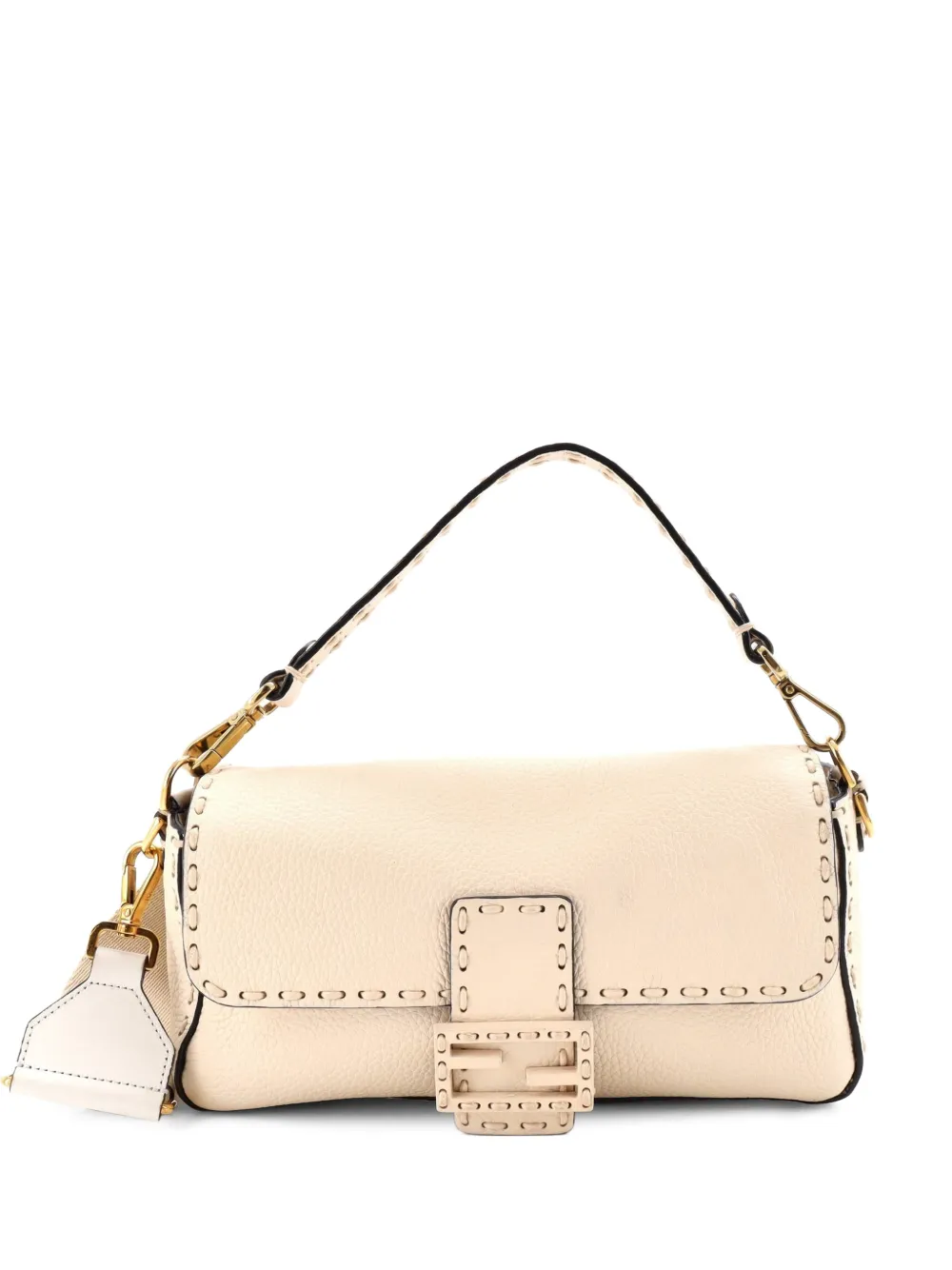 Fendi Pre-Owned Selleria Baguette NM Bag Leather Medium shoulder bag - Toni neutri