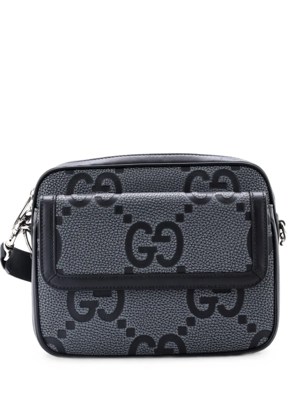Gucci Pre-Owned Kleine Kuriertasche mit Jumbo GG-Prägung - Schwarz