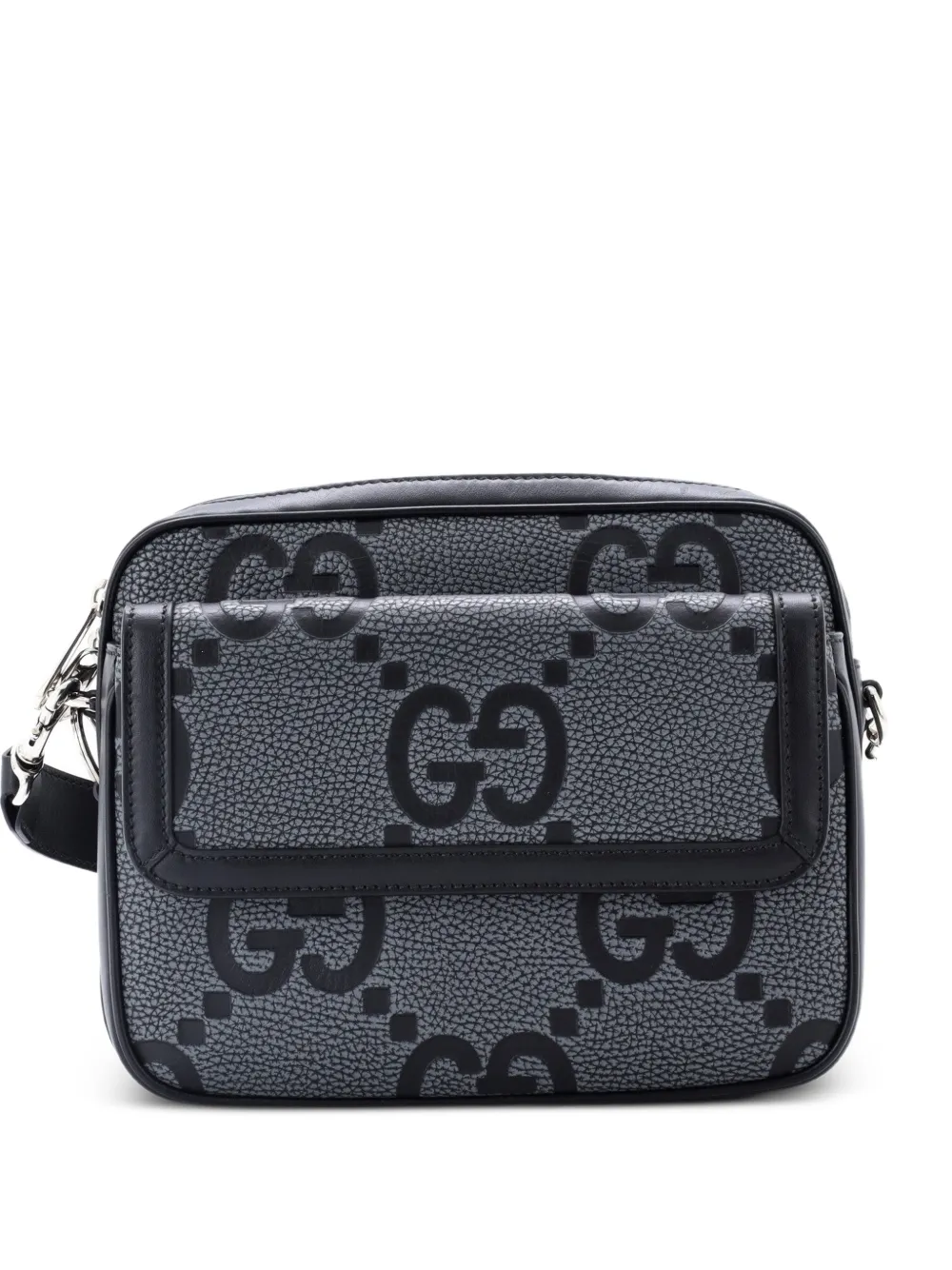 Gucci Pre-Owned Borsa a tracolla Jumbo GG piccola in pelle goffrata - Nero