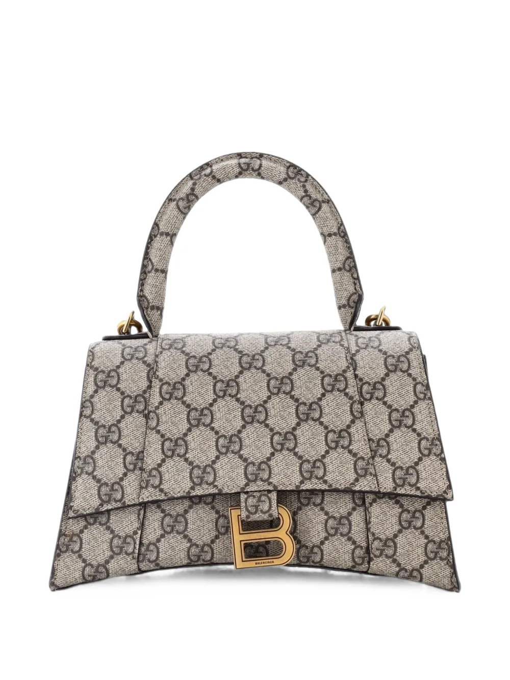Gucci Pre-Owned x Balenciaga The Hacker Project Hourglass Schultertasche aus GG-Canvas - Braun