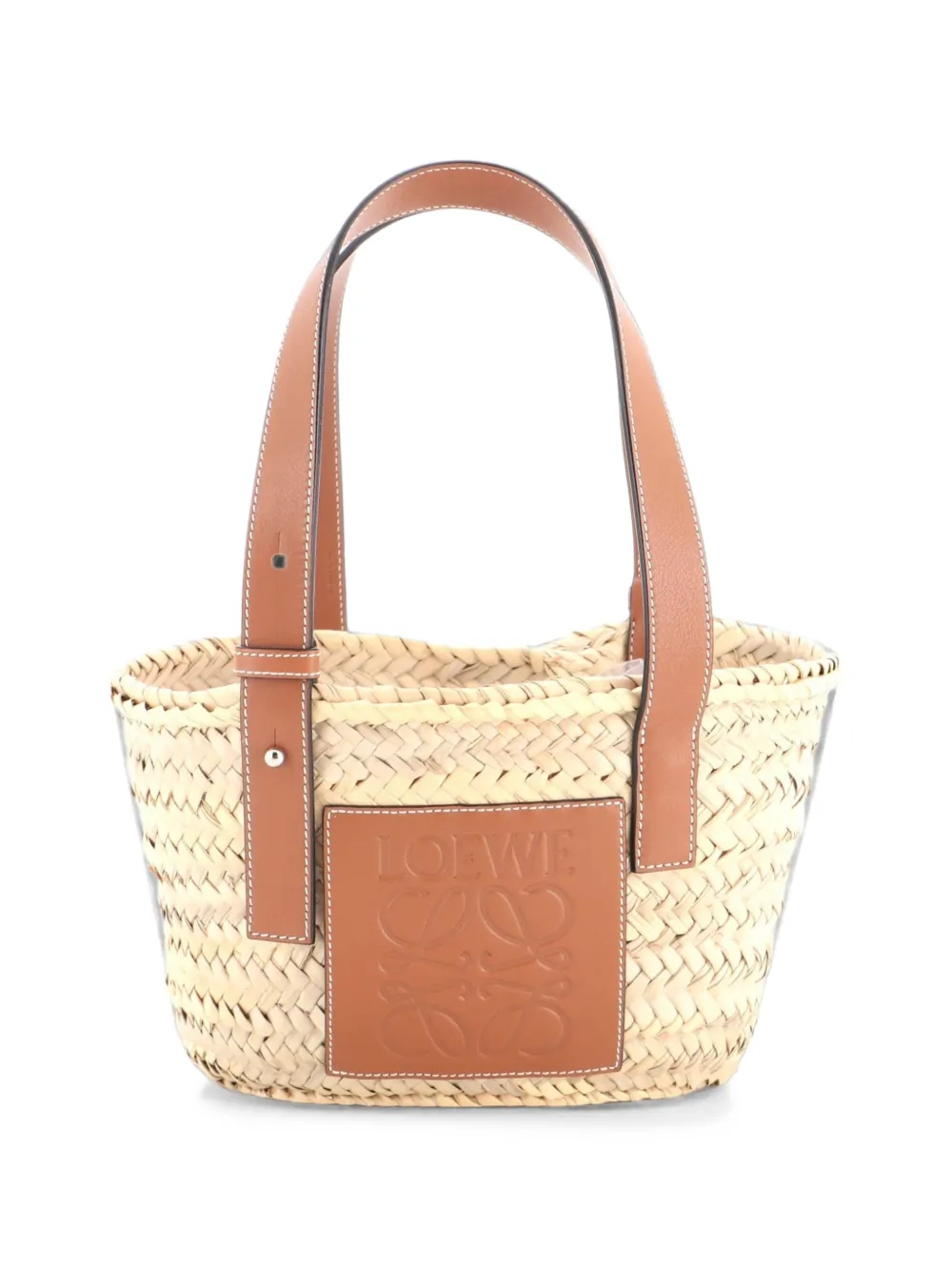 Loewe Pre-Owned Kleine Tote Bag aus Raffiabast - Braun