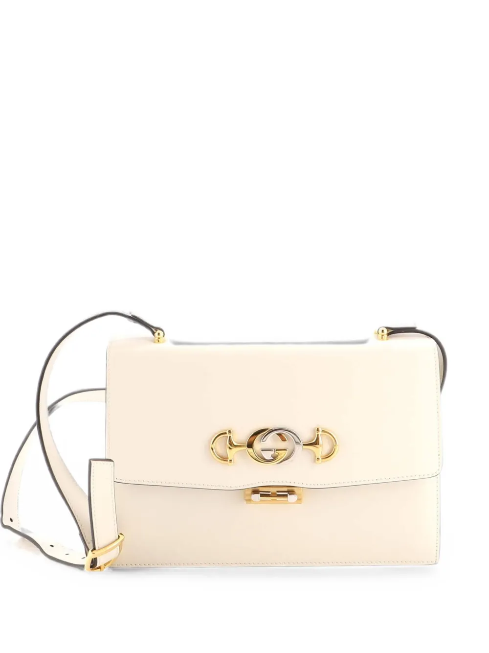 Gucci Pre-Owned Zumi Flap Leather Small shoulder bag - Weiß