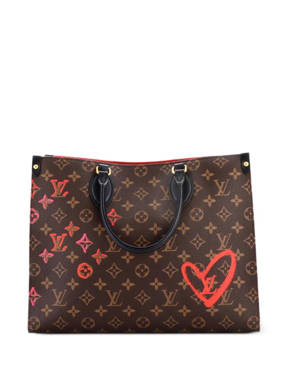 Louis Vuitton Pre-Owned Borsa a spalla OnTheGo Tote Limited Edition Fall in Love con monogramma - Marrone