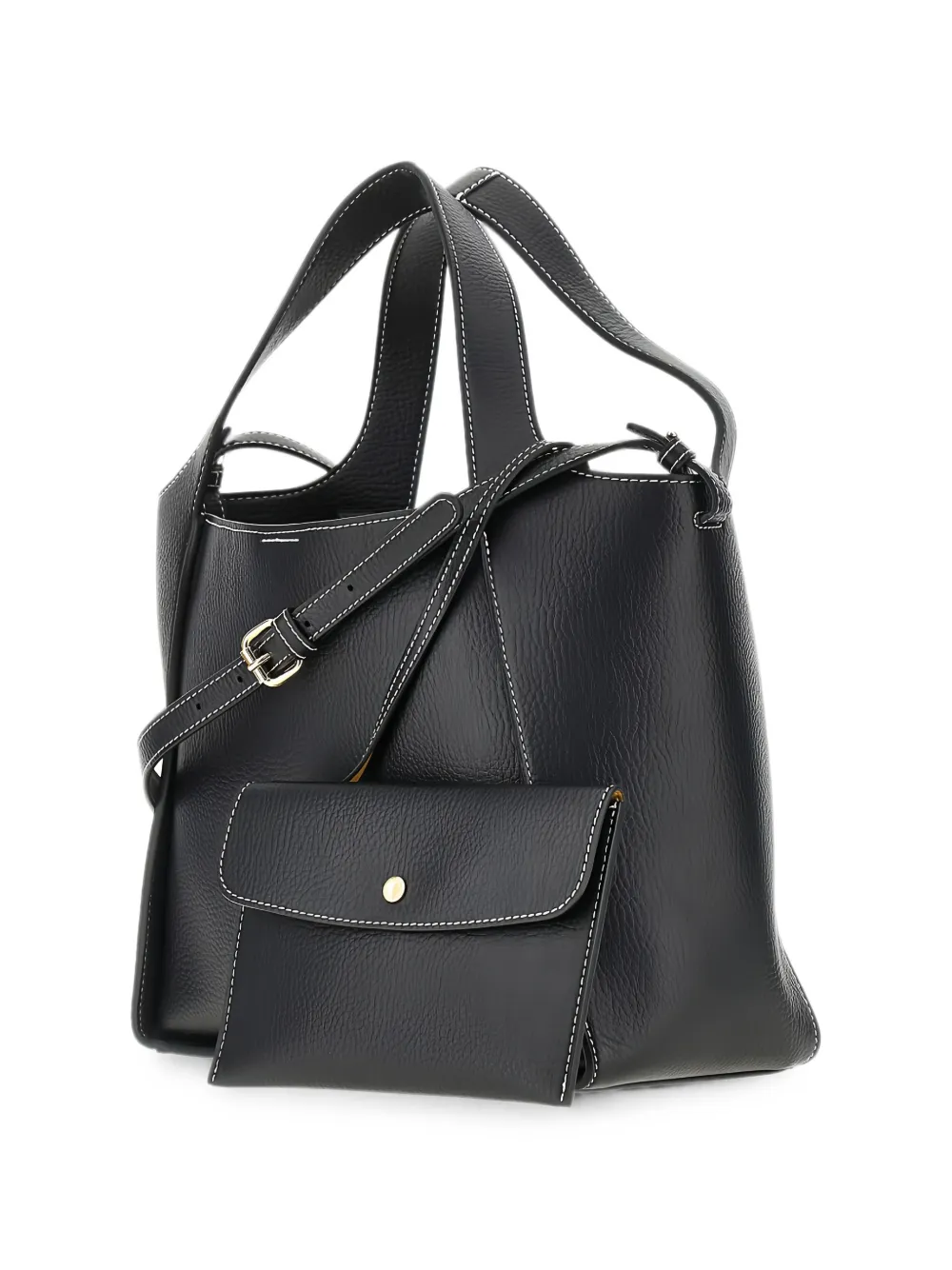 Stella McCartney Alter Mat crossbodytas met korrelig effect en logo Zwart