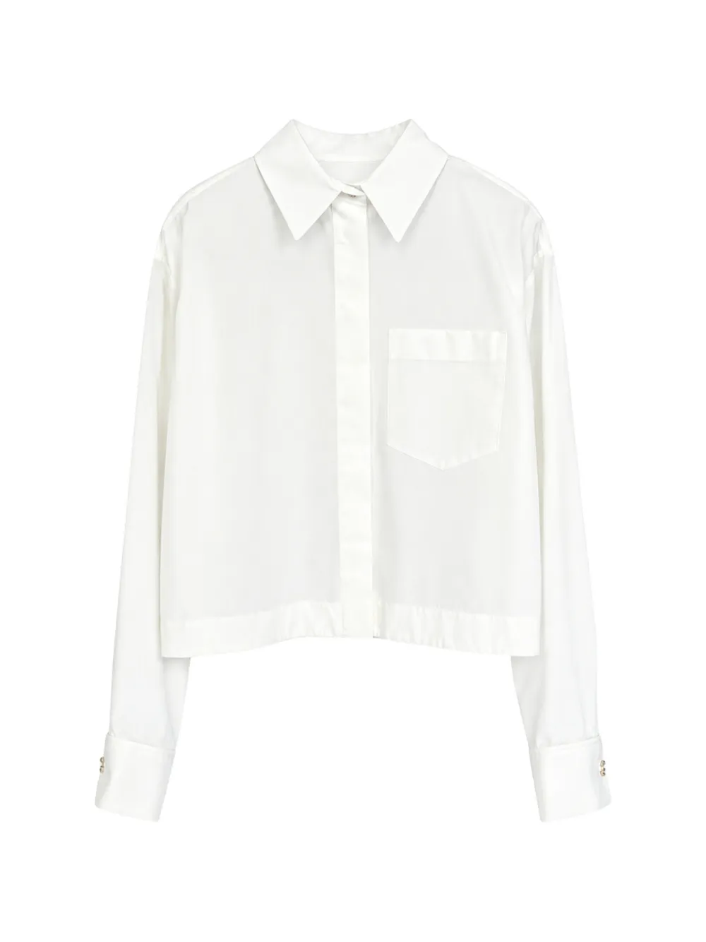 Sportmax Camicia sartoriale crop - Bianco