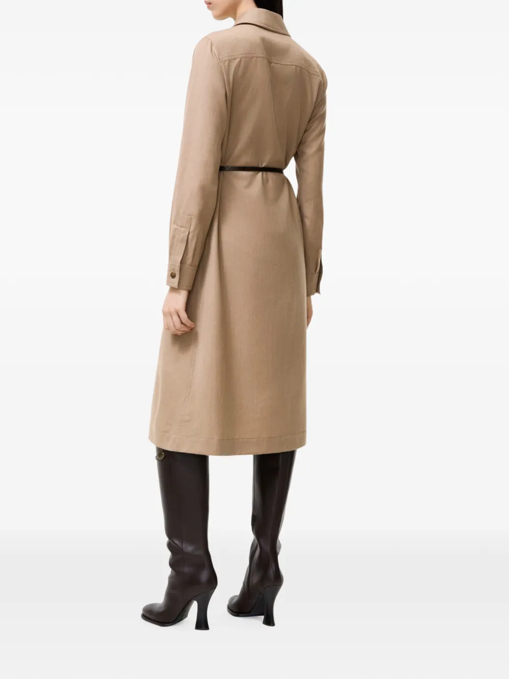 Burberry Wollen blousejurk Bruin