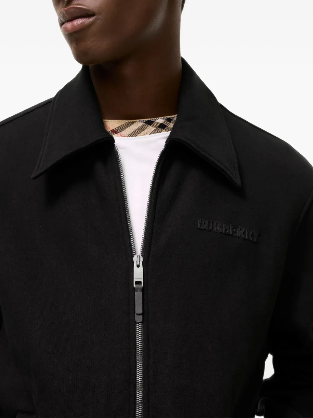 Burberry Katoenen jack met rits Zwart