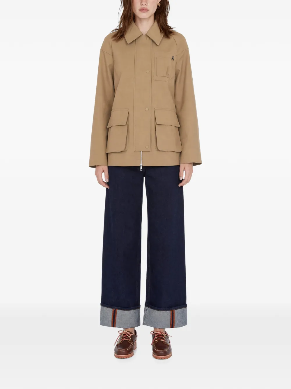 Patrizia Pepe Jack met meerdere zakken Beige