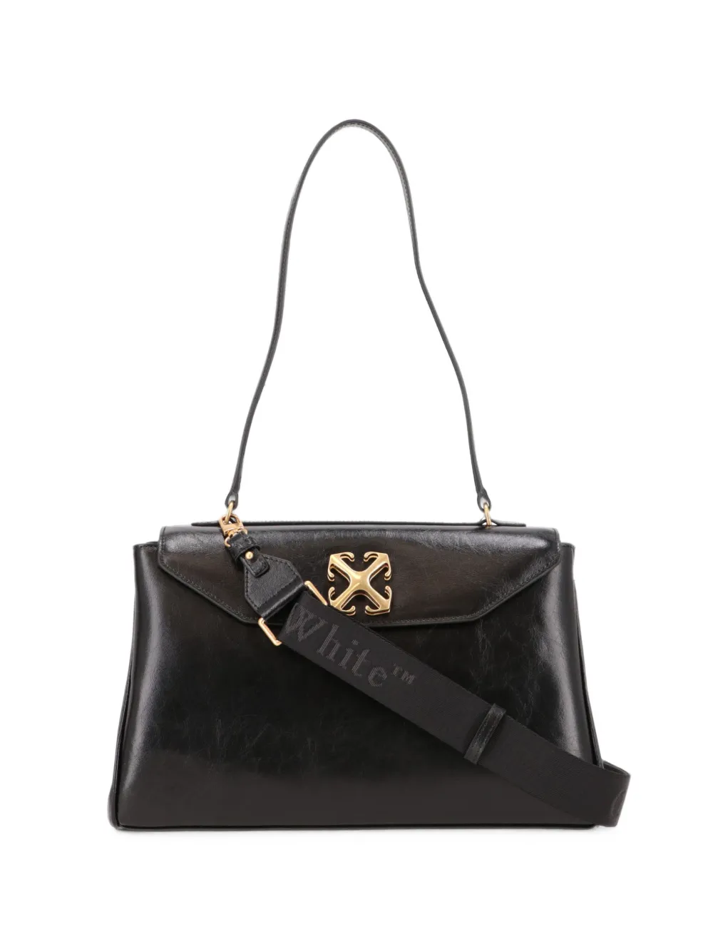 Off-White Jitney logo-plaque shoulder bag - Nero