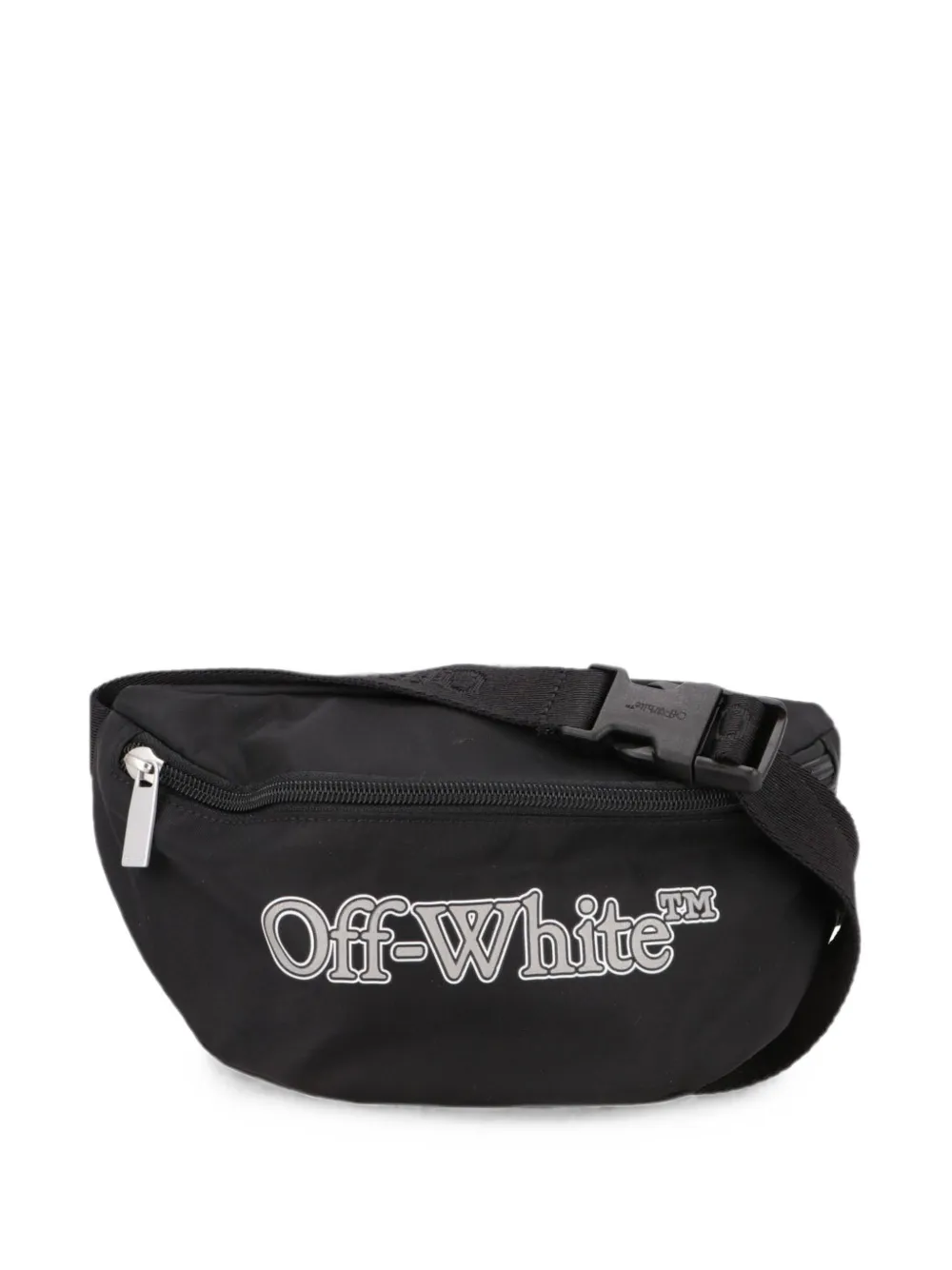 Off-White Kids Borsa con stampa logo - Nero