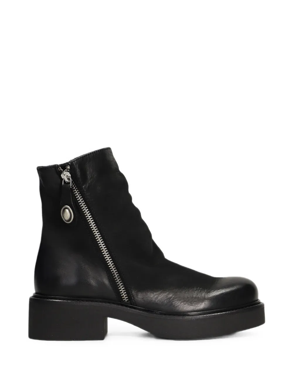 Metisse Side-zip Chunky-sole Boots In Black
