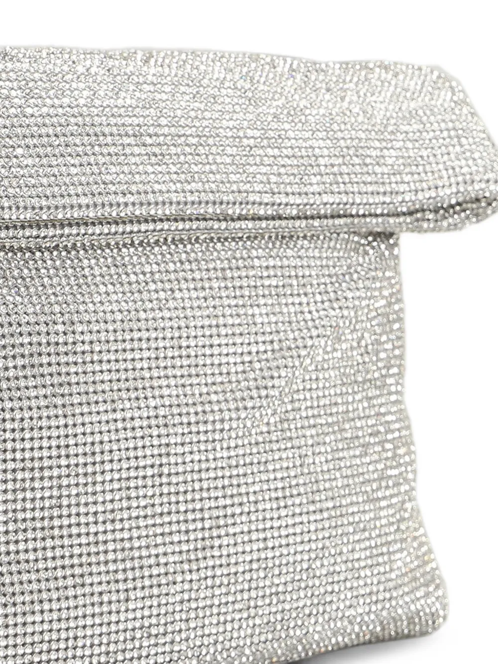 TWENTY FOURHAITCH Kleine Varadero clutch verfraaid met kristallen Zilver