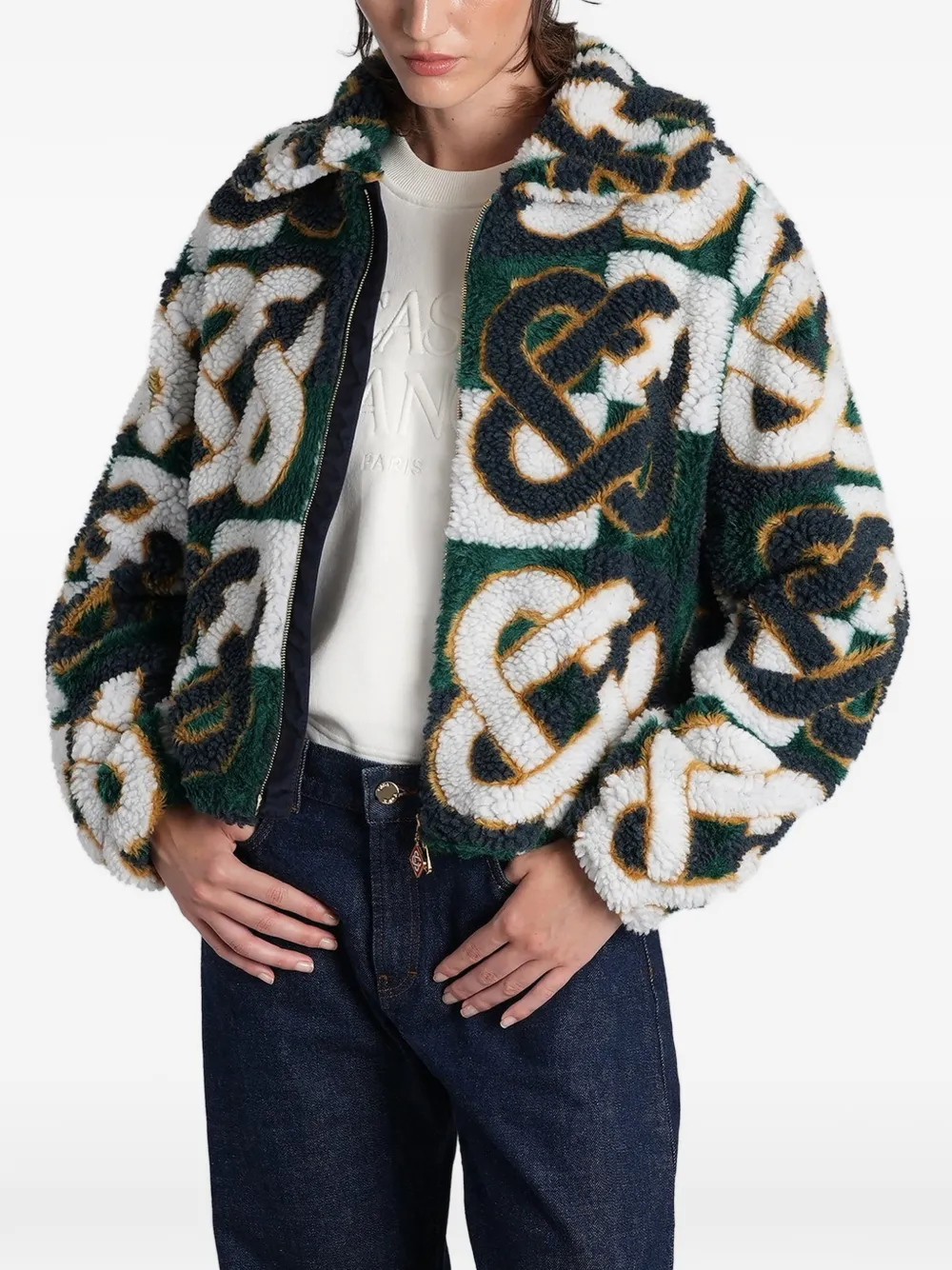 Casablanca Sweater met geborduurd logo Wit