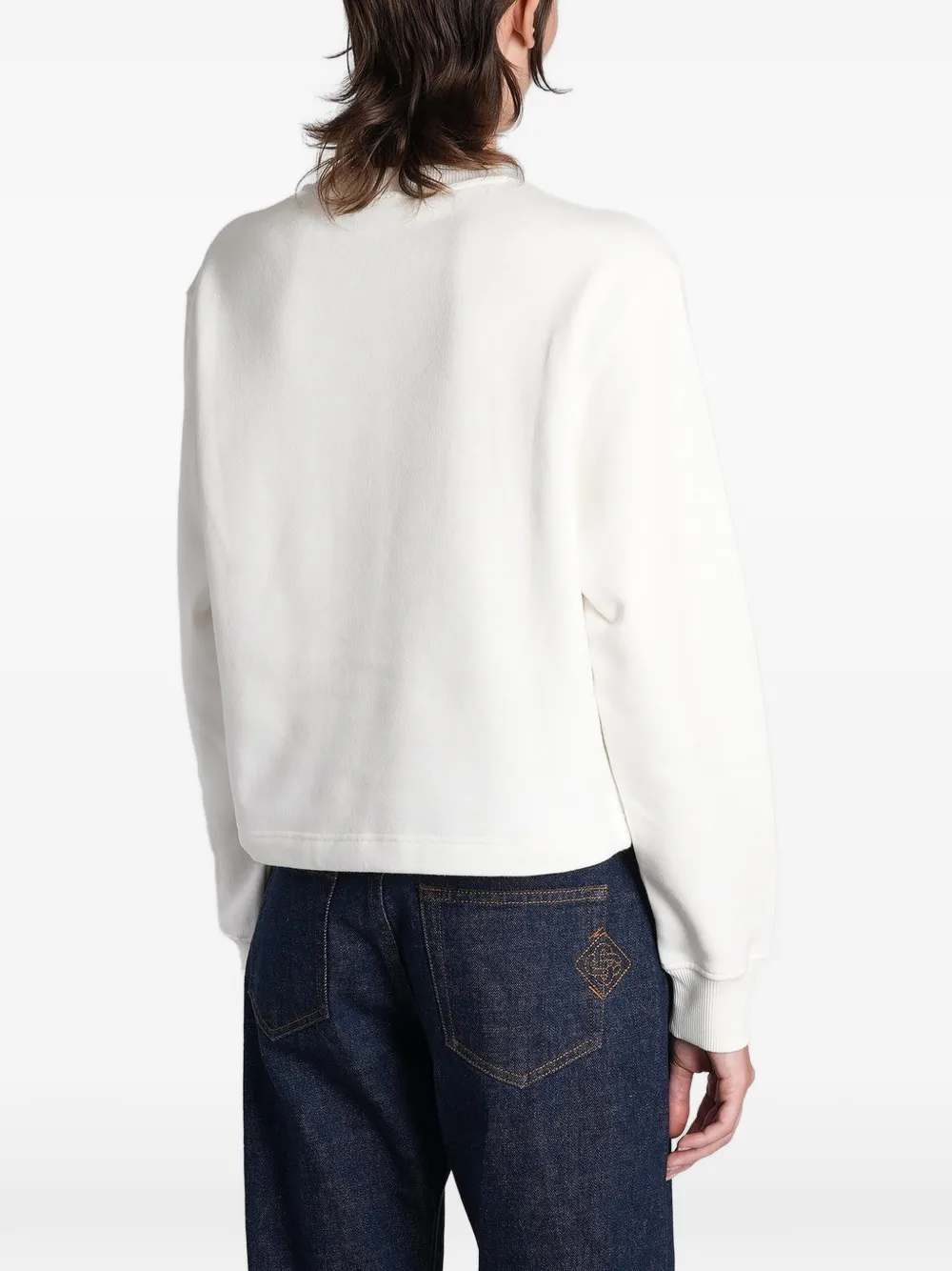 Casablanca Sweater met geborduurd logo Wit