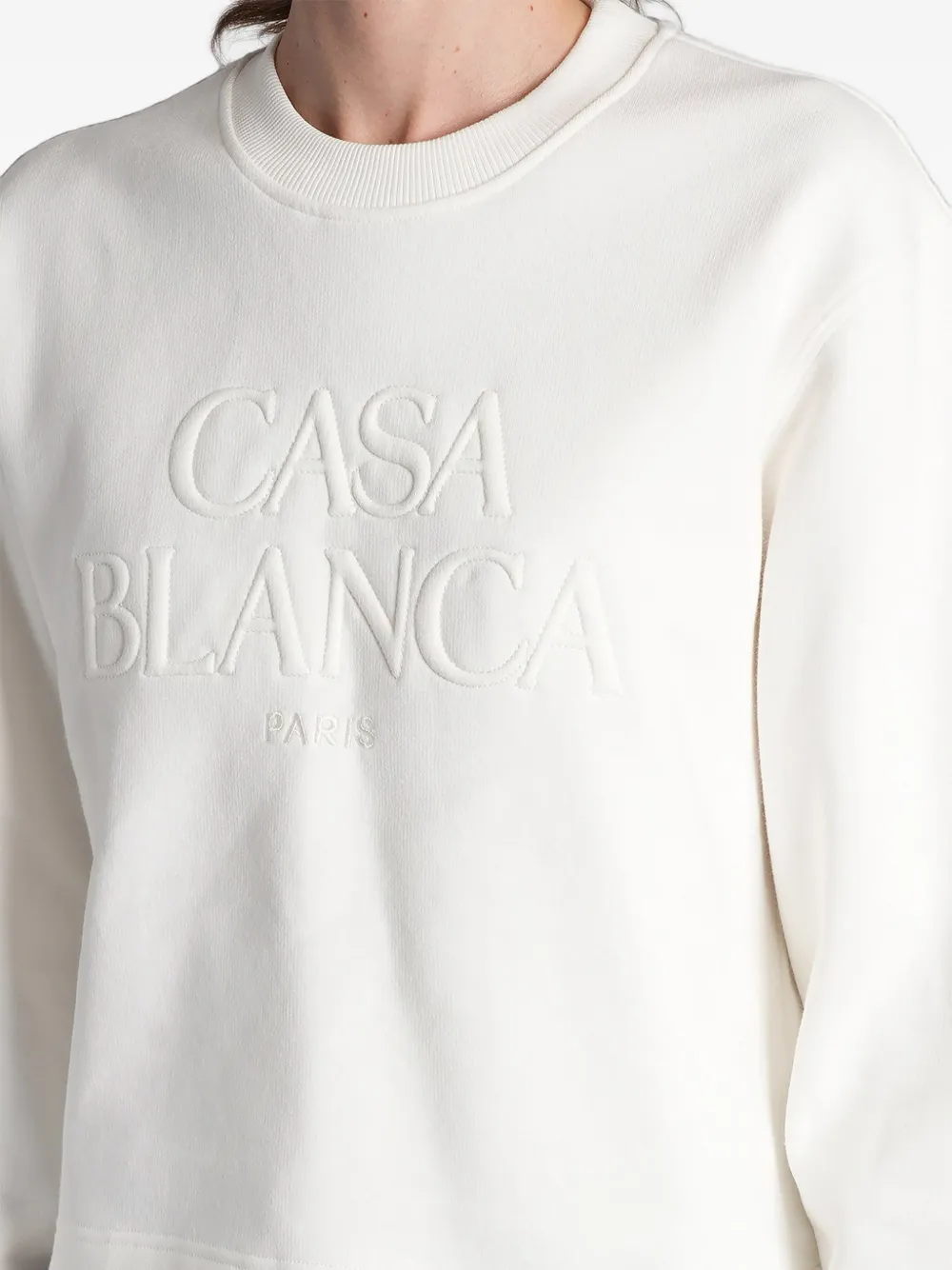 Casablanca Sweater met geborduurd logo Wit