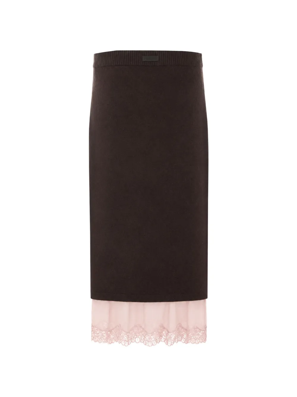 PINKO Tolosa midi-rok met kanten afwerking Bruin