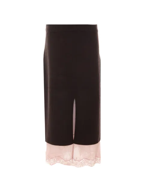 PINKO falda midi Tolosa con ribete de encaje