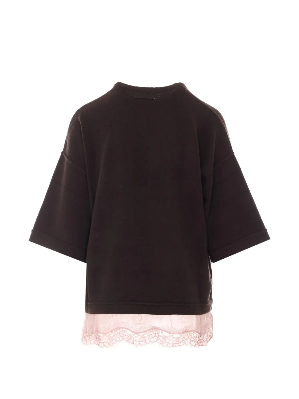 PINKO T-shirt met kanten afwerking en gelaagd effect Bruin