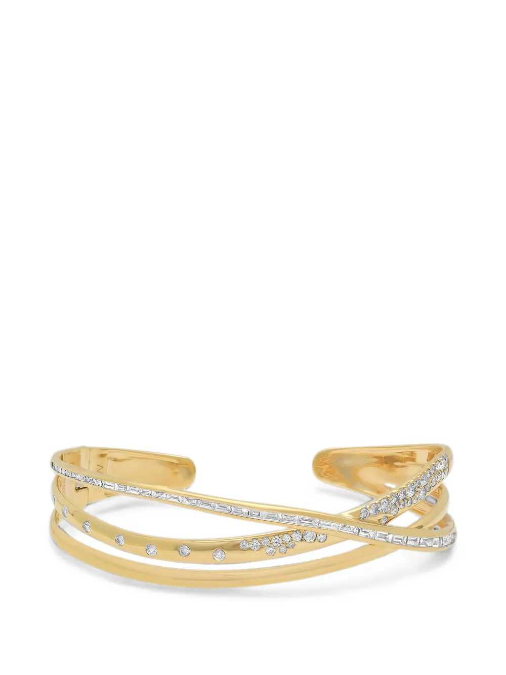 Sara Weinstock Papua Diamond Crossover Bangle In Pink