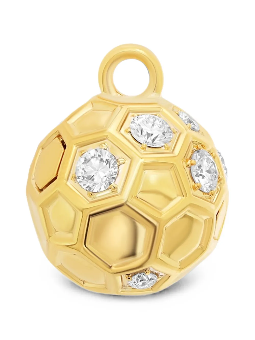 Sara Weinstock diamond honeycomb ball charm - Gold