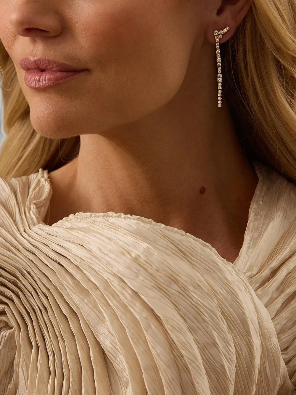 Sara Weinstock Flexion diamond drop earrings - Gold