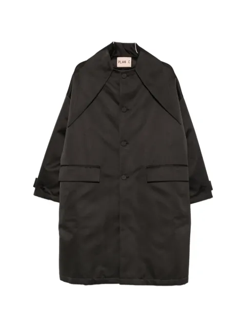 Plan C concealed-button coat